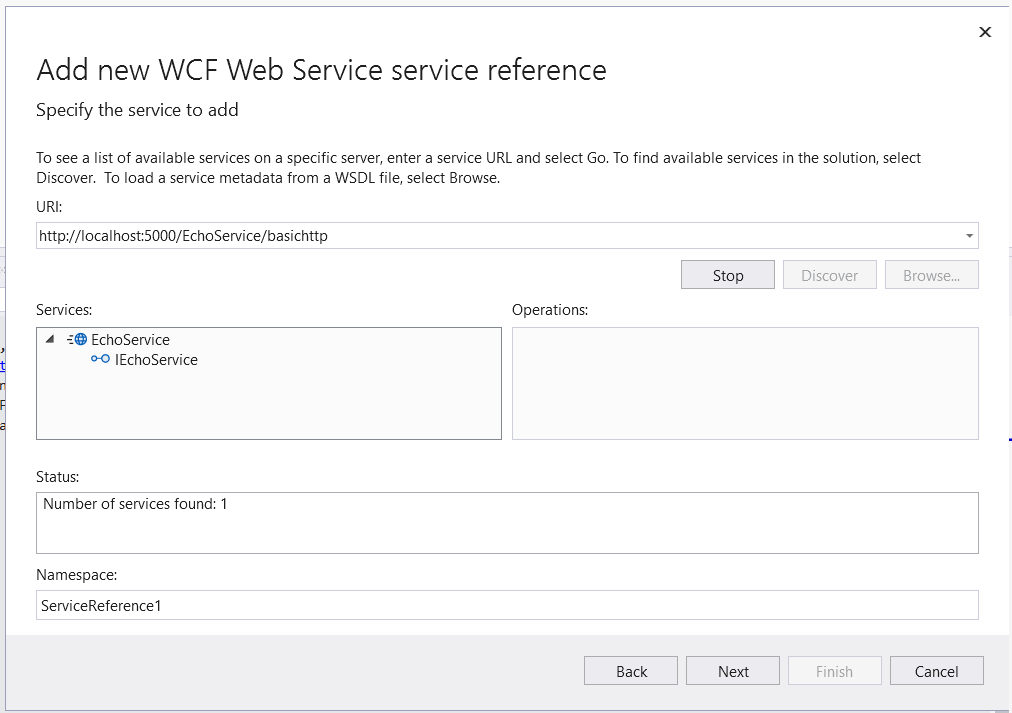 Add Service Reference Dialog